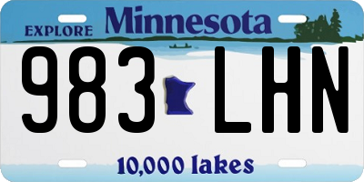 MN license plate 983LHN