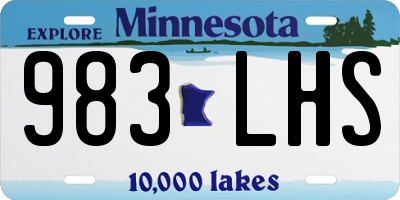 MN license plate 983LHS