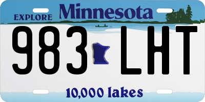 MN license plate 983LHT