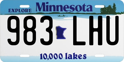 MN license plate 983LHU