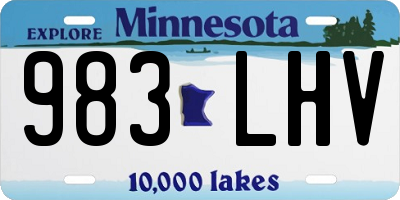 MN license plate 983LHV