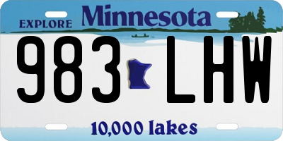 MN license plate 983LHW