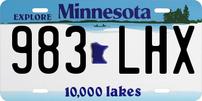 MN license plate 983LHX