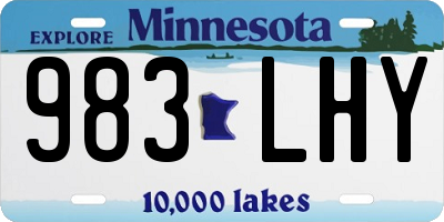 MN license plate 983LHY
