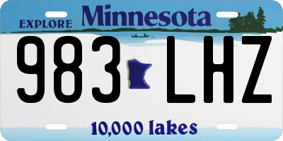 MN license plate 983LHZ