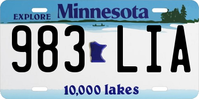 MN license plate 983LIA