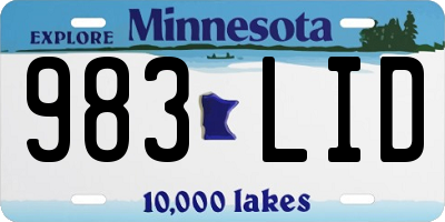 MN license plate 983LID