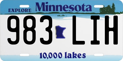 MN license plate 983LIH