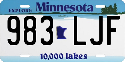 MN license plate 983LJF