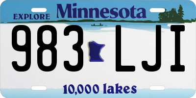 MN license plate 983LJI