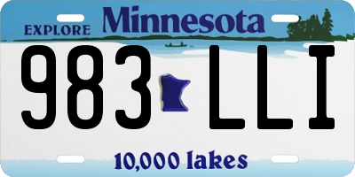 MN license plate 983LLI