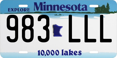 MN license plate 983LLL