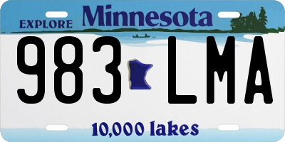MN license plate 983LMA
