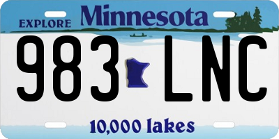 MN license plate 983LNC