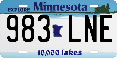 MN license plate 983LNE