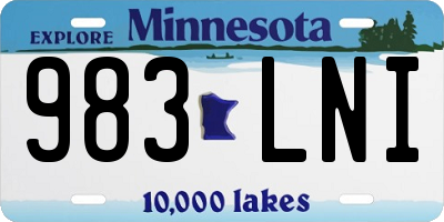 MN license plate 983LNI