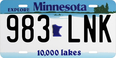 MN license plate 983LNK