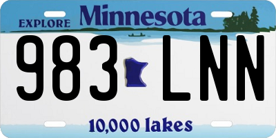 MN license plate 983LNN