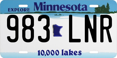 MN license plate 983LNR