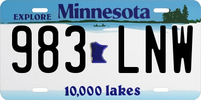 MN license plate 983LNW