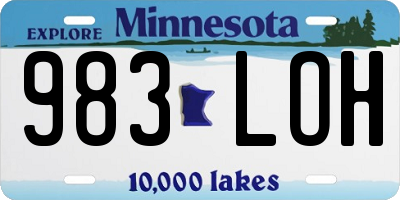 MN license plate 983LOH