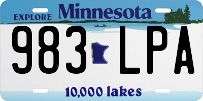 MN license plate 983LPA