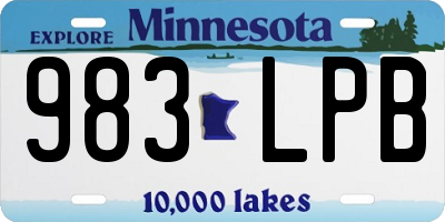 MN license plate 983LPB
