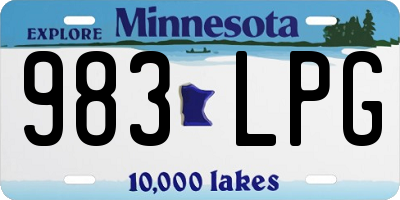 MN license plate 983LPG