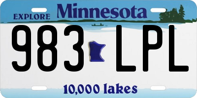 MN license plate 983LPL