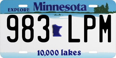 MN license plate 983LPM