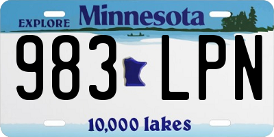 MN license plate 983LPN