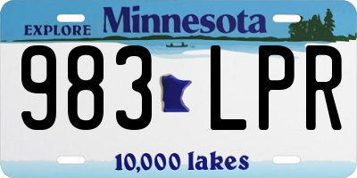 MN license plate 983LPR