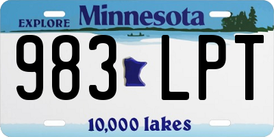 MN license plate 983LPT