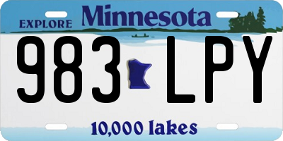 MN license plate 983LPY