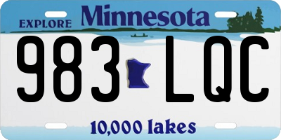 MN license plate 983LQC