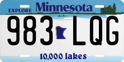 MN license plate 983LQG