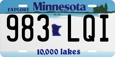 MN license plate 983LQI