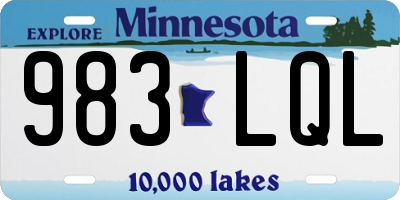 MN license plate 983LQL