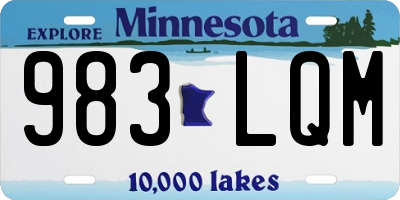 MN license plate 983LQM