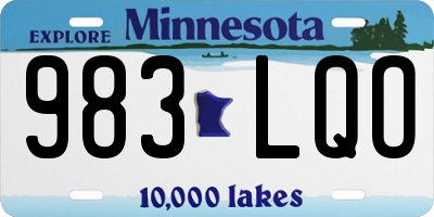 MN license plate 983LQO