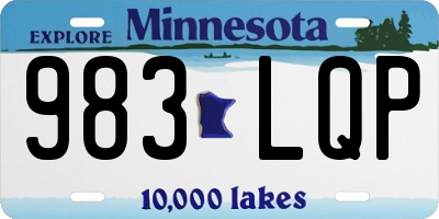 MN license plate 983LQP