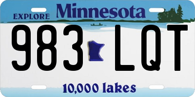 MN license plate 983LQT