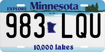 MN license plate 983LQU
