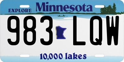 MN license plate 983LQW