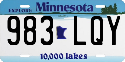 MN license plate 983LQY