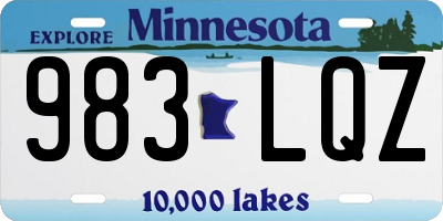 MN license plate 983LQZ