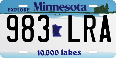 MN license plate 983LRA