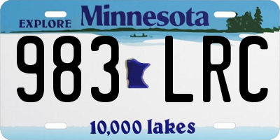 MN license plate 983LRC