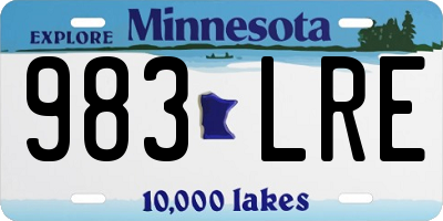MN license plate 983LRE