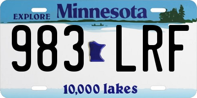 MN license plate 983LRF